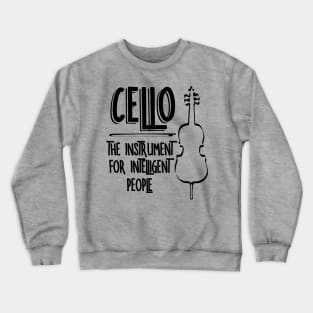 Intelligent Cellist Line Drawing Crewneck Sweatshirt